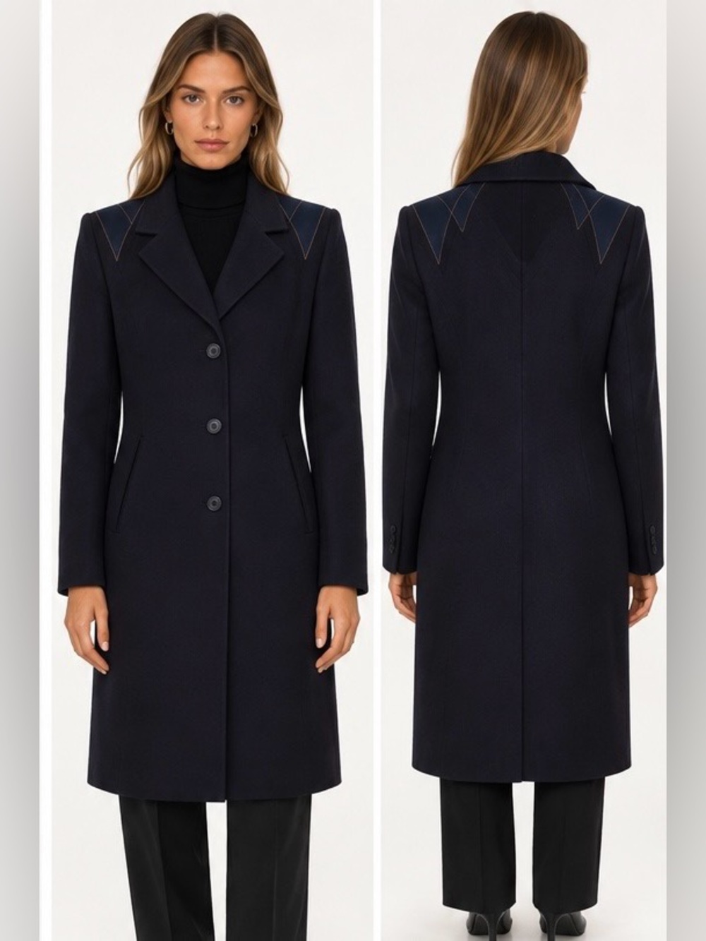 Vintage Harrods Mansfield Made in England Pure New Wool Long Coat Jacket